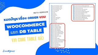 หมดปัญหาเรื่อง Table Order บวม WooCommerce แยก DB Table จาก Core table แล้ว