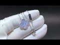 Van Cleef &amp; Arpels Vintage Alhambra Chalcedony 18K white gold pendant necklace