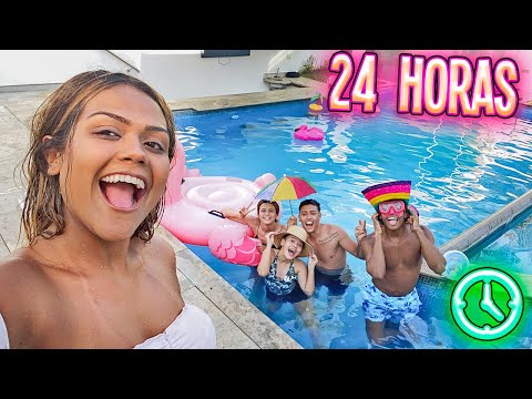 24 HORAS NA PISCINA DA NOVA MANSÃO LOURES !!!