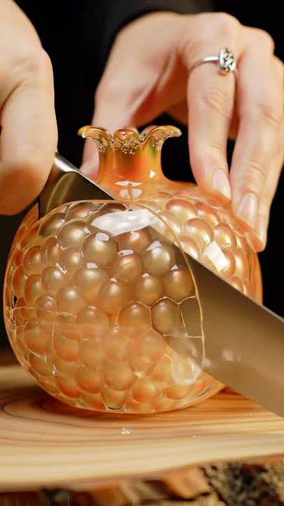 Glass fruit cutting ASMR  #satisfying #asmr #ai #asmrsounds