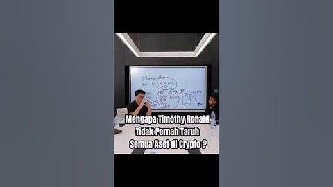 Mengapa Timothy Ronald Tidak Pernah Taruh Semua Aset di Crypto ? #timothyronald #akademicrypto