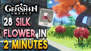 Silk Flower Locations - Fast and Efficient - Ascension Materials -【Genshin Impact】
