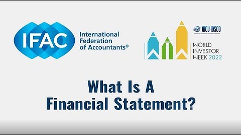 What is a Financial Statement?