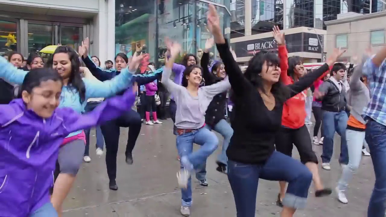 Naach Radio Flash Mob Official Video, outside Eaton Centre, Yonge   Dundas, Toronto720p