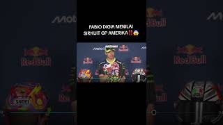 FABIO DIGIA MENILAI SIRKUIT GP AMERIKA‼️😱 #marcmarquez #motogp