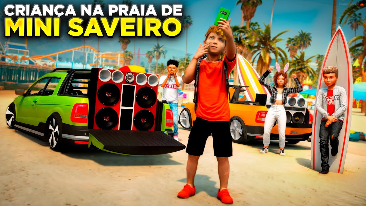 CRIANÇA DE FÉRIAS DESCEU PRA PRAIA DE SAVEIRO REBAIXADA!😱 (GTA 5)