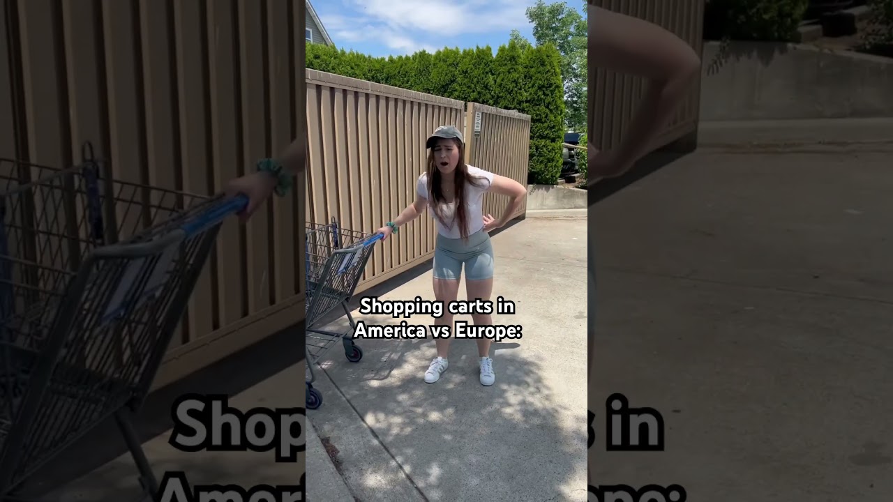 Shopping carts in America vs Europe. 