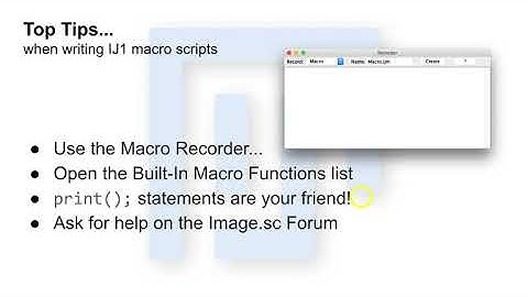ImageJ/Fiji - Top Tips for Scripting