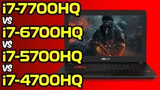 💥i7-7700HQ Vs i7-6700HQ Vs i7-5700HQ Vs i7-4700HQ 🔥Benchmarks! [4K]