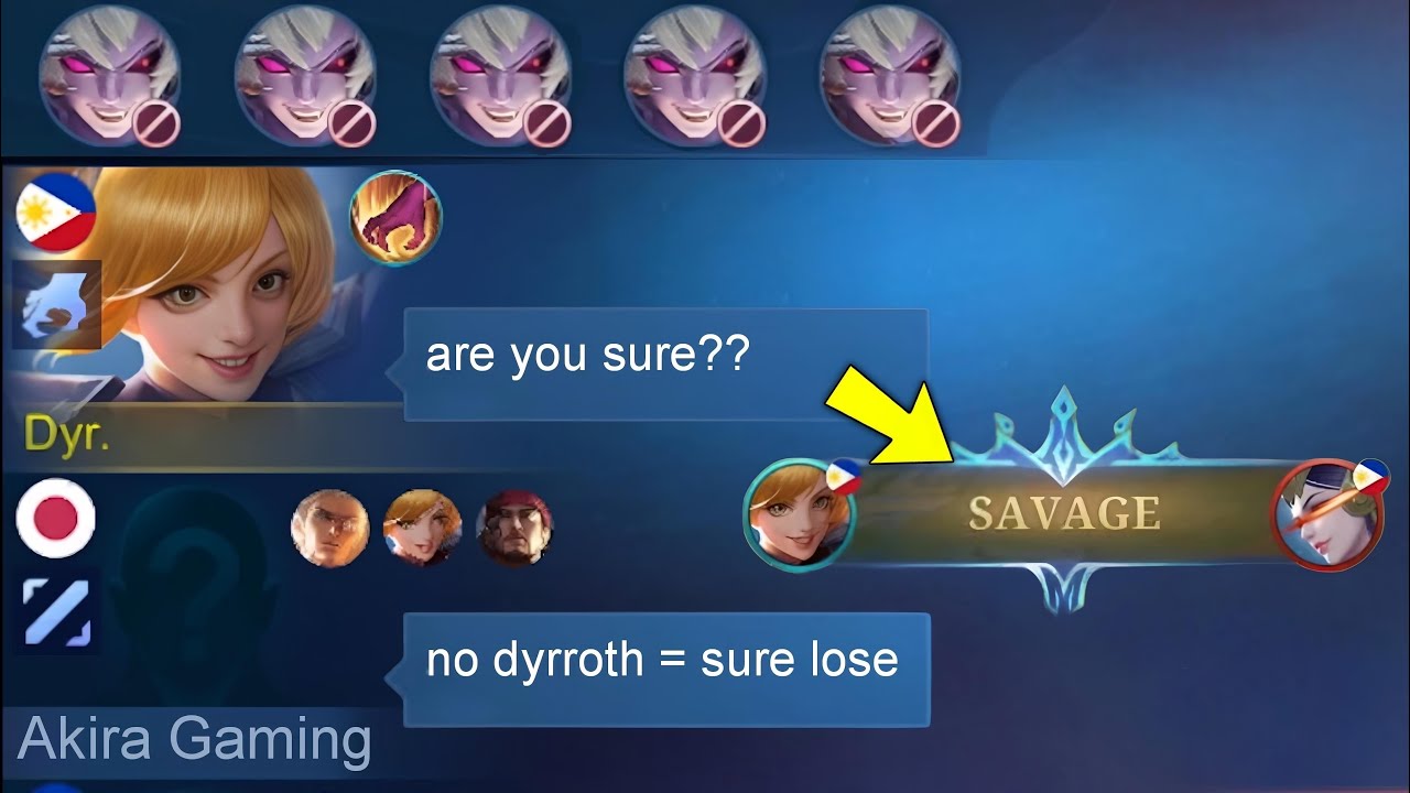 SAVAGE!! WHEN GLOBAL DYRROTH PLAY FANNY 🥶 - Mobile Legends