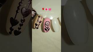 Rose Nails Art Design Tutorial 🥀🌹#viral #ytshorts #nails