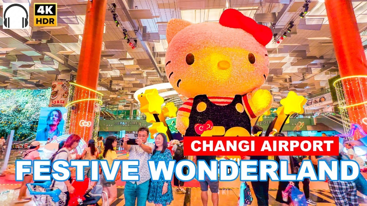 Changi Airport Christmas 2024 | Hello Kitty Festive Wonderland Tour 🇸🇬🎄😍
