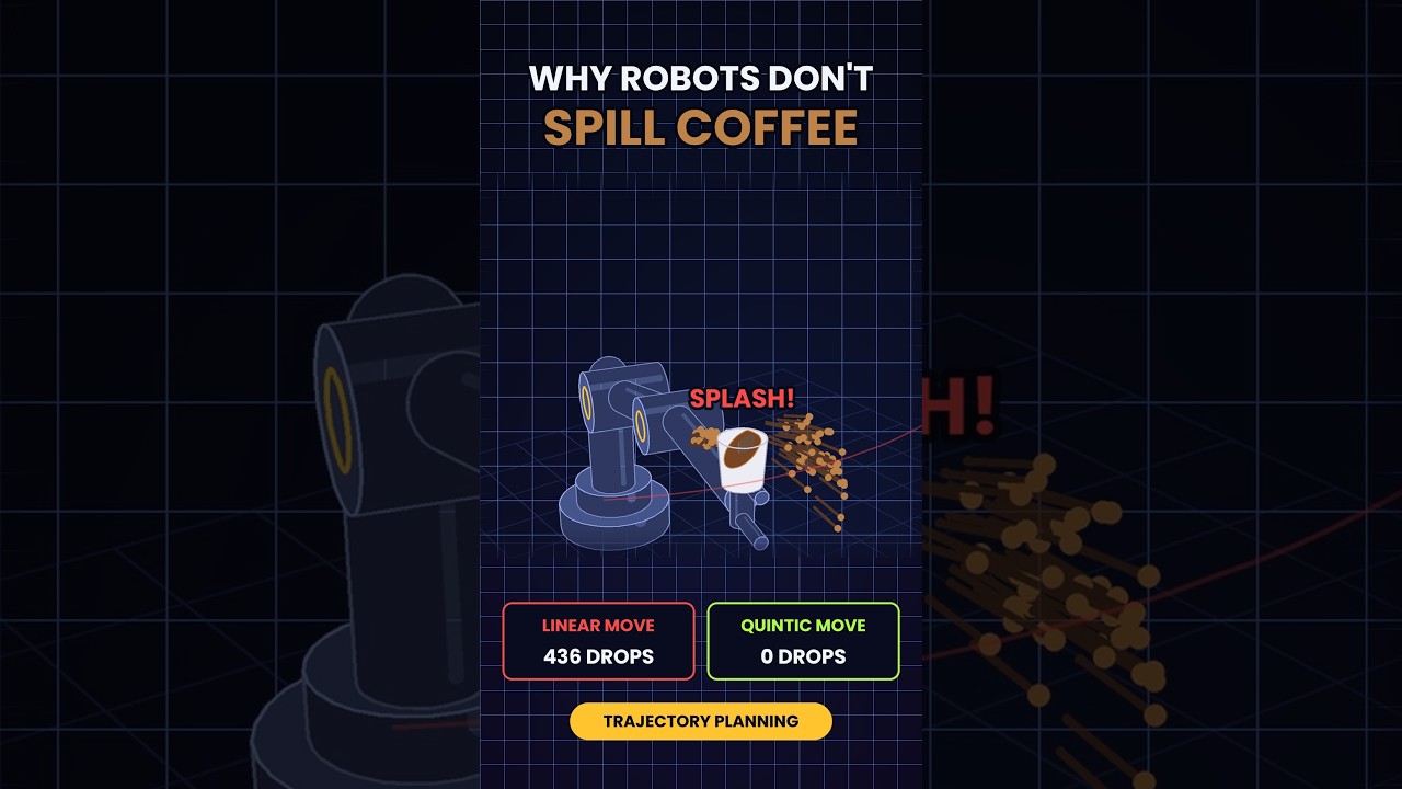 Why Robots Don't Spill Your Coffee ☕🤖 Trajectory Planning #shorts