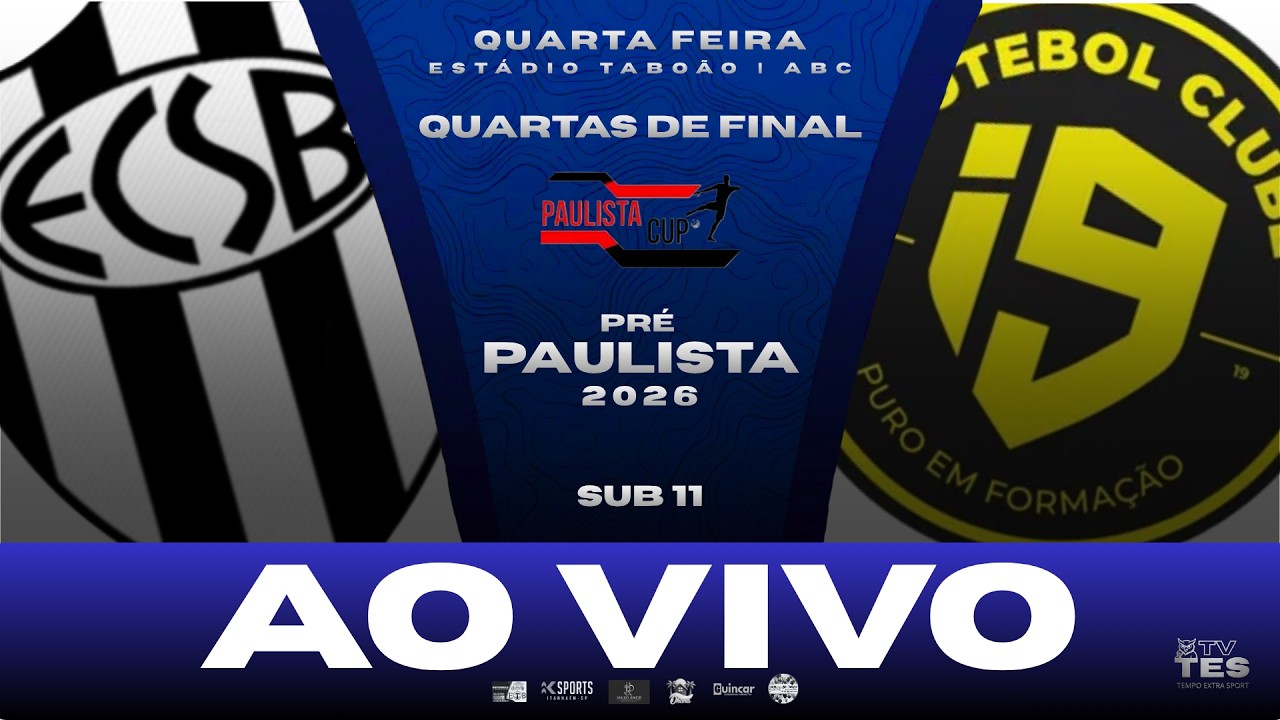 PRÉ PAULISTA | QUARTAS DE FINAL | SUB 11 | EC SÃO BERNARDO X I9 FC | AO ...