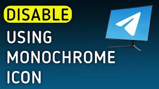 How To Disable Using Monochrome Icon On Telegram App On PC (New Update) screenshot 3