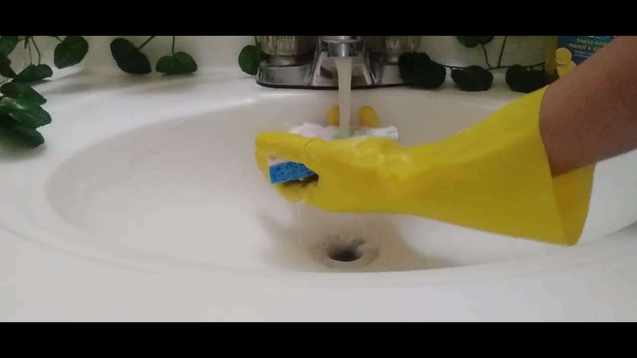 ASMR Cleaning Bathroom Sink!
