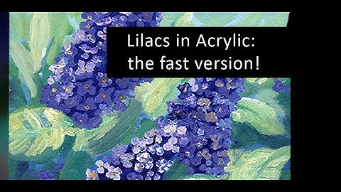 Acrylic Painting Lilacs with Cotton Swabs: the fast version