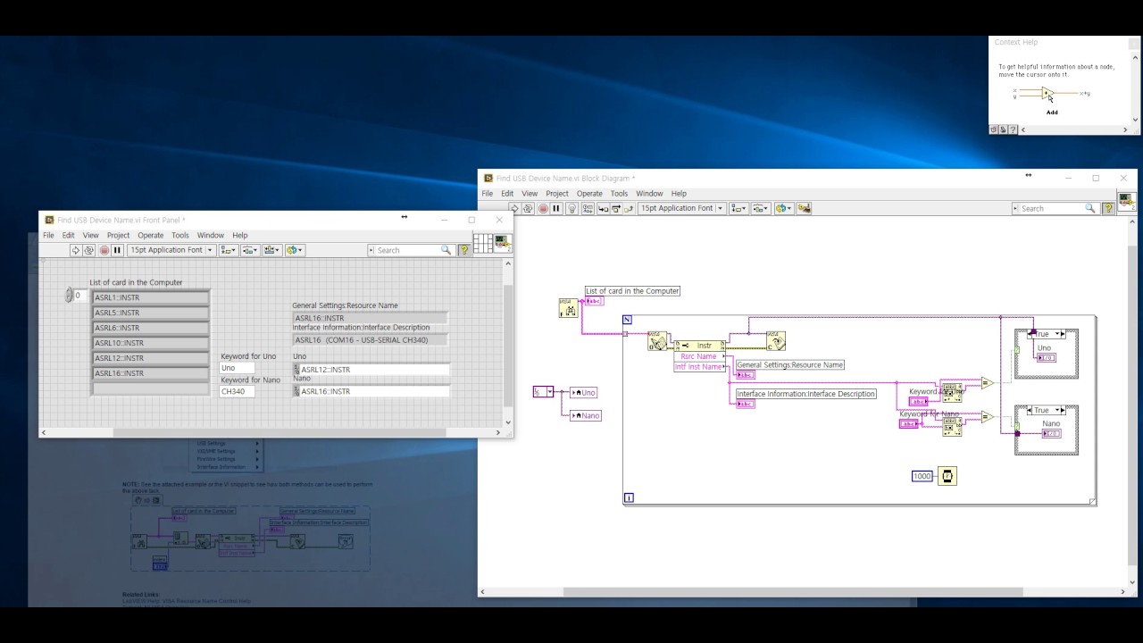  labview find usb device name using visa interface name