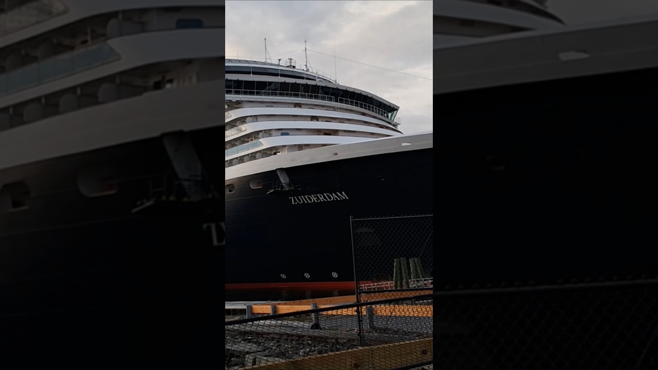 Holland America Line Zuiderdam Docked In Portland Maine