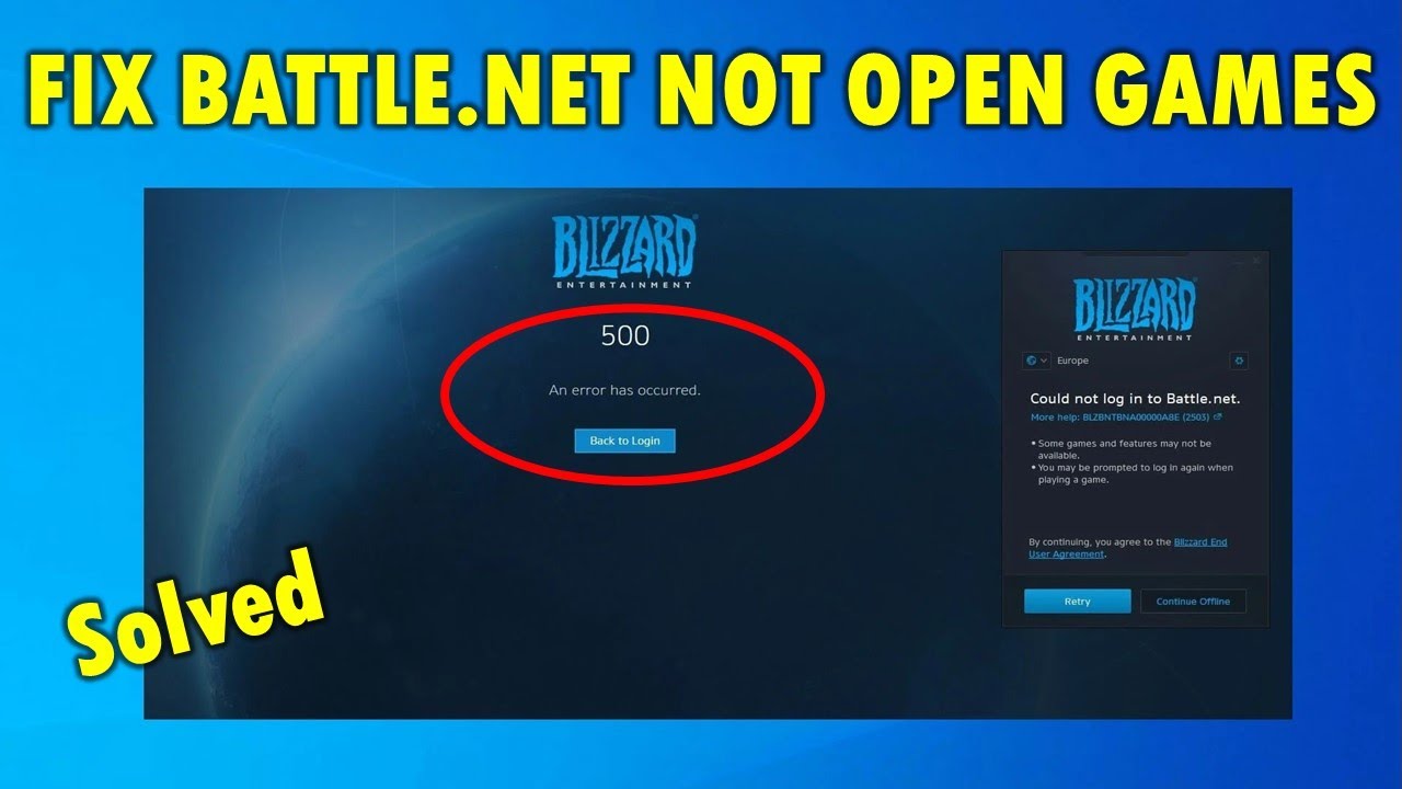 Battle.NET login error