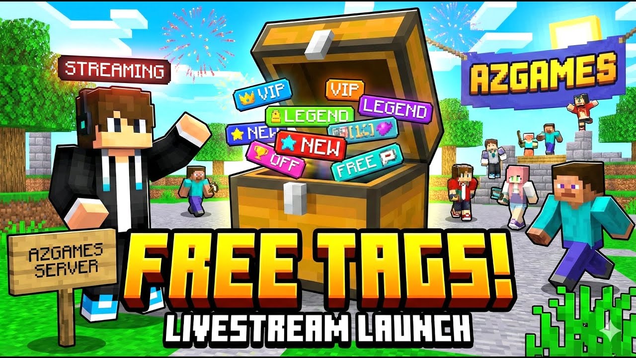 FREE TAGS LIVE on AZgames Server🔥Join Now & Claim Your Tag ! #shorts # ...