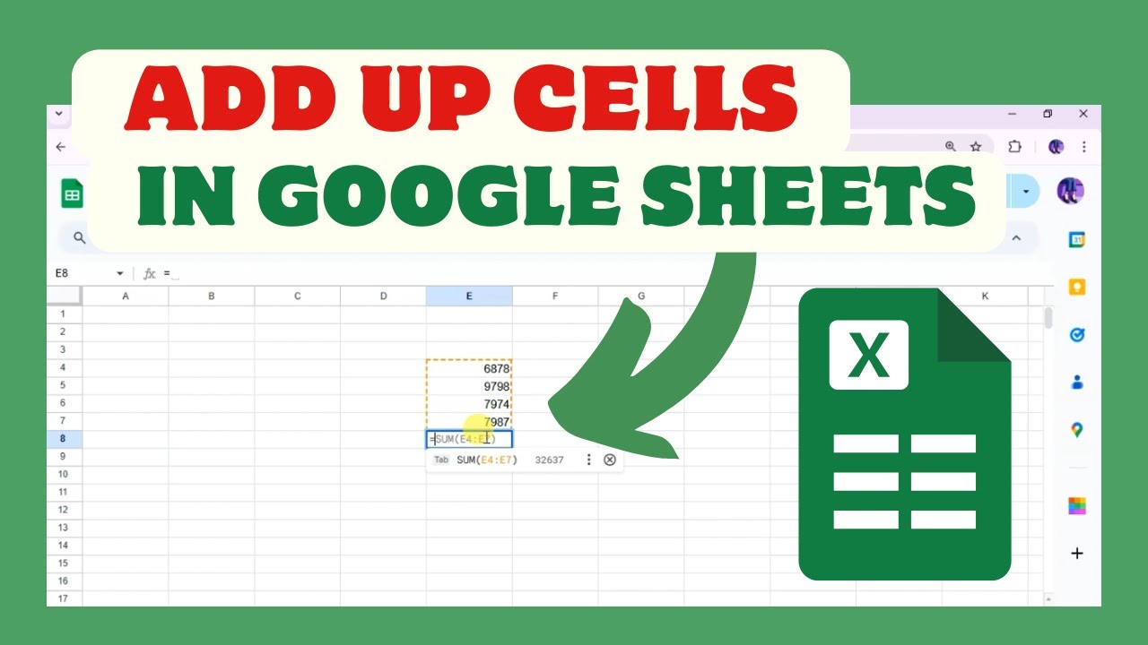 How To Add Up Cells In Google Sheets YouTube How To Add Up Cells In Google Sheets YouTube