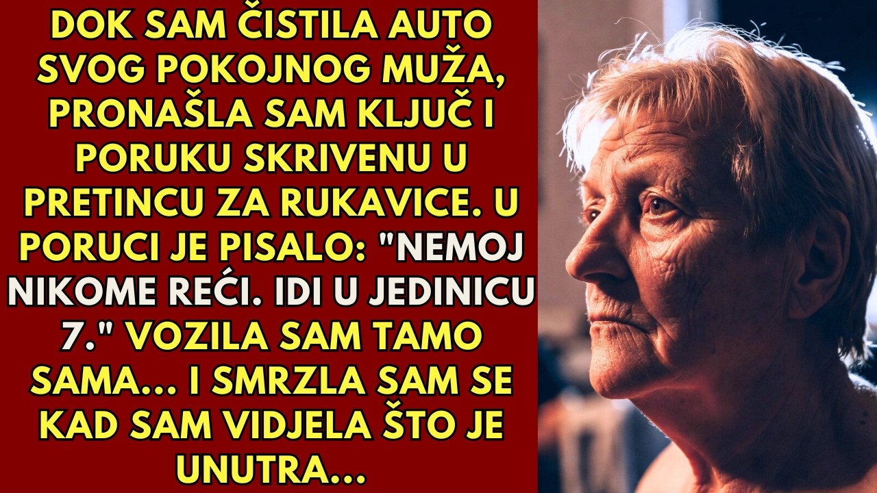 Dok sam čistila auto svog pokojnog muža, pronašla sam ključ i skrivenu poruku: 