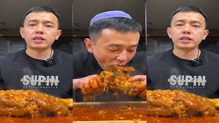 ASMR CHINESE MUKBANG FOOD EATINGSHOW 요리 먹방 :) 이거 맛있네? 칼비빔국수(팔도비빔칼국수)와 매콤어묵, 팝만두튀김.