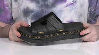 靴 Dr.Martens DAXTON Daxton Leather Slide Sandals in Black Brando | Dr. Martens