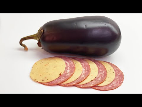 Как вкусно приготовить баклажаны? Баклажан с колбасой и сыром.