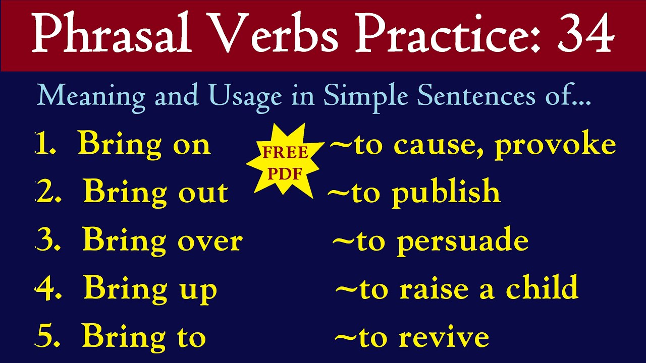 Phrasal Verbs, Meaning with Examples English Made Easy 