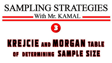 Krejcie and Morgan