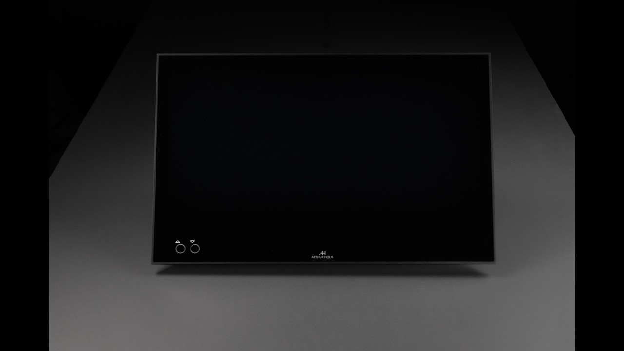 Arthur Holm DB3: Advanced motorized retractable monitor - YouTube