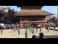 David Beckham plays fotoball with children in Nepal