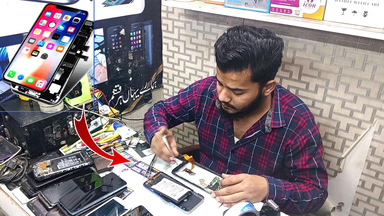 How to change replace Mobile Infinix broken display panel unit damaged LCD screen 