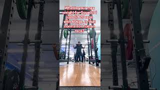 What is your max weight for Squats? i just did 20 reps with 60kgs. Is that normal for human race?