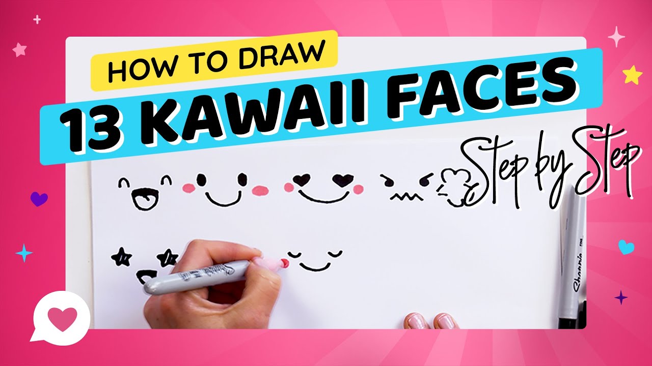 How to Draw a Cute Kawaii Face (Girl): 5 Steps (with Pictures)