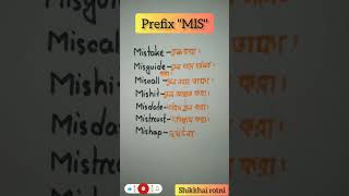 Prefix 'MIS' ||vocabulary #englishlesson #englishteacher #learnenglish #englishtips #ingles #esl