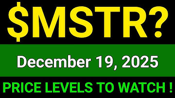 MSTR Stock (MicroStrategy Incorporated) MSTR Stock Technical Analysis | December 19, 2025 