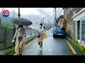 [4K] Seoul Walk - Bukchon Hanok Village Heavy Rainy Day Night Walk ASMR, Relaxing Rainy Sounds.