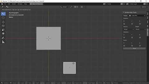 Align Object to Another With Simple Align Tools Add On for Blender 2.8