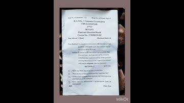 B S c Ist semester question paper Botany (Minor)N E P 2023