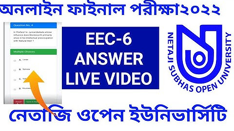 NSOU EEC-6 ANSWER LIVE VIDEO// EDUCATIVE EDUCATOR