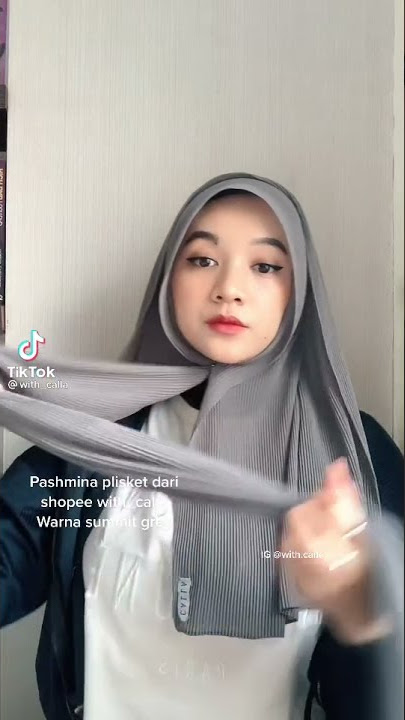 Tutorial pashmina plisket simple ala seleb tik tok #shorts