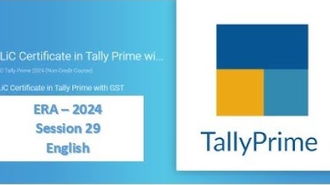 KLiC Tally Prime Era Session 29 Question English Era Session 29
