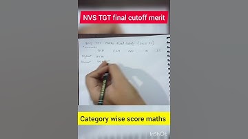 final merit | tgt maths | category wise cutoff | #nvs #nvsresult #tgt