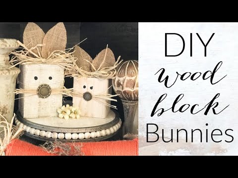 DIY Wood Block Bunnies & Chick - Ben Franklin Crafts and Frame Shop