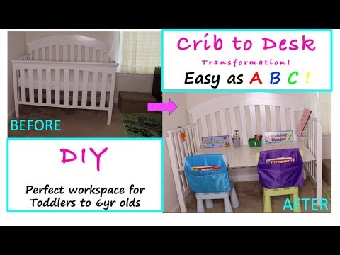 convert crib to desk