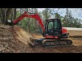 Slope finishing with the kubota kx 080 4