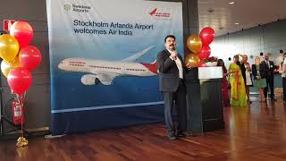 Air India Inaugural Ceremony at Stockholm Arlanda